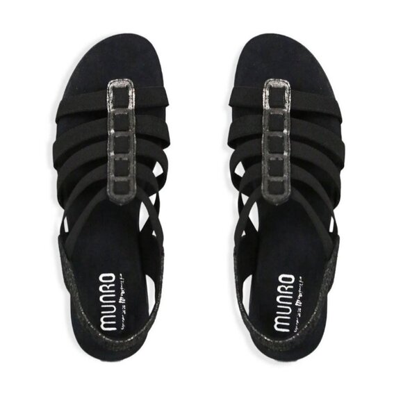 Munro Darian II Size 7.5 Narrow Black Leather Slingback Sandal Open Toe NWOB Wom - Picture 10 of 11